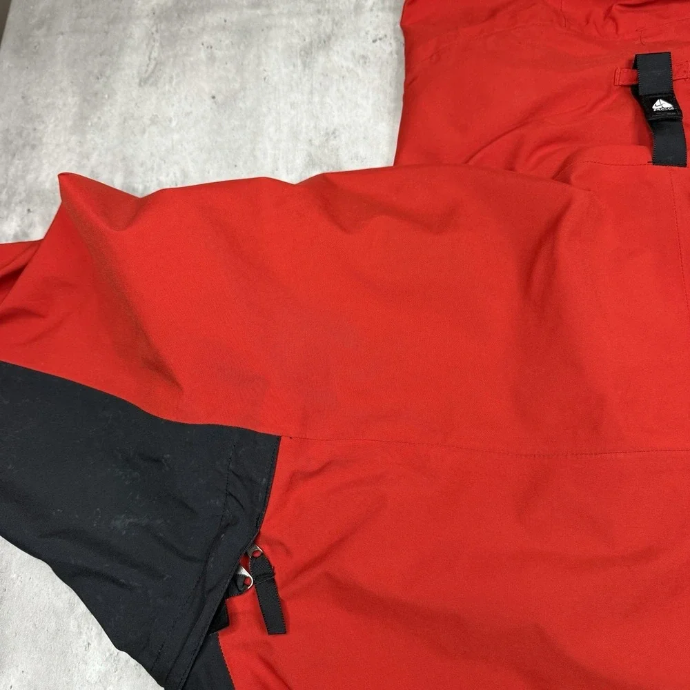 Vintage Nike ACG Storm Fit Full Zip Jacket Windbreaker Rain Gorp Red Hooded M